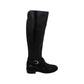 INC International Concepts Women's Fadora Boot Leather Round Toe Black