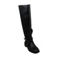 INC International Concepts Women's Fadora Boot Leather Round Toe Black