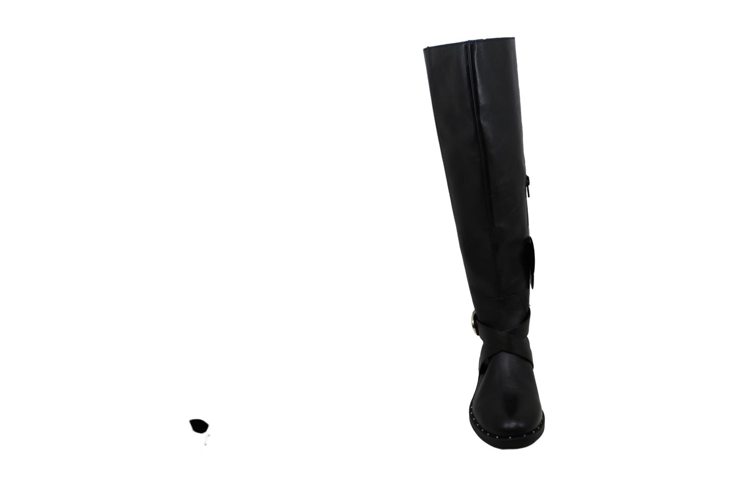 INC International Concepts Women's Fadora Boot Leather Round Toe Black