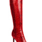 Thalia Sodi Women's Animal Print Pointed Toe Stiletto Zip up Dress Boots Red Size 6 M