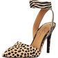 Jessica Simpson Women's Animal Print Perinna Pump Brown Size 8 M