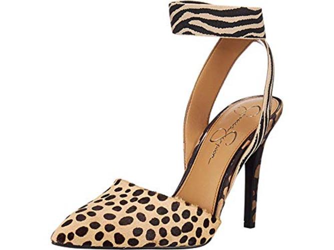 Jessica Simpson Women's Animal Print Perinna Pump Brown Size 8 M