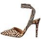 Jessica Simpson Women's Animal Print Perinna Pump Brown Size 8 M