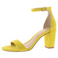 INC International Concepts Women's Kivah Solid Party Dress Sandals Yellow Size 7 M