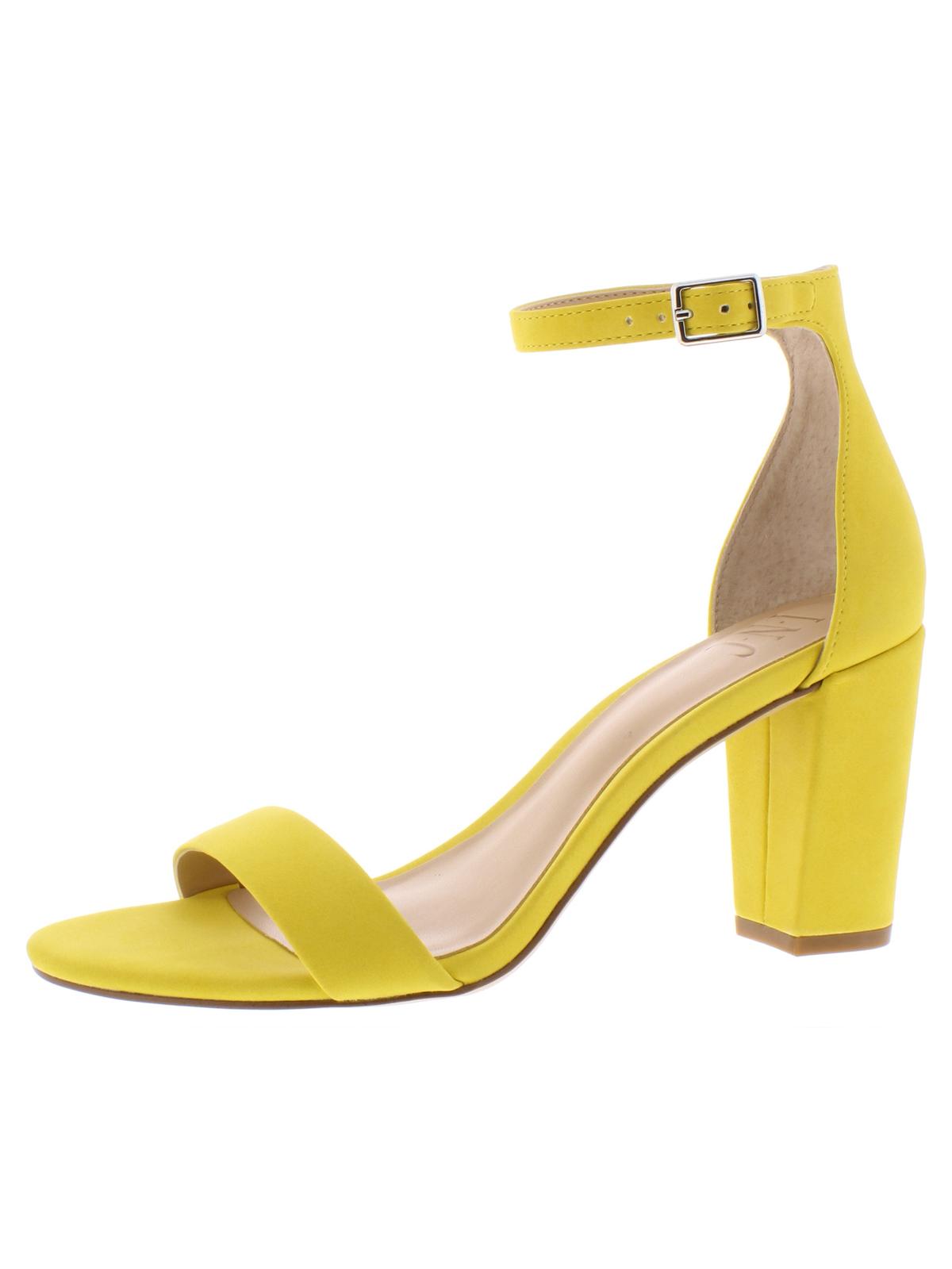 INC International Concepts Women's Kivah Solid Party Dress Sandals Yellow Size 7 M