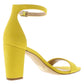 INC International Concepts Women's Kivah Solid Party Dress Sandals Yellow Size 7 M