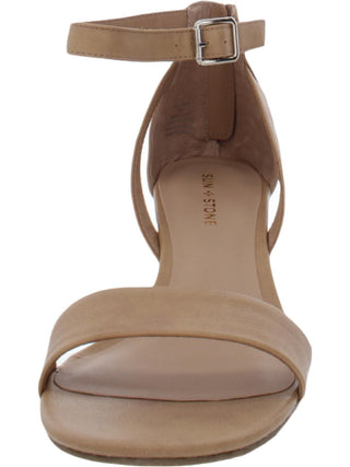 Sun + Stone Women's Jossie Faux Suede Wedge Sandals Tan Size 11 M