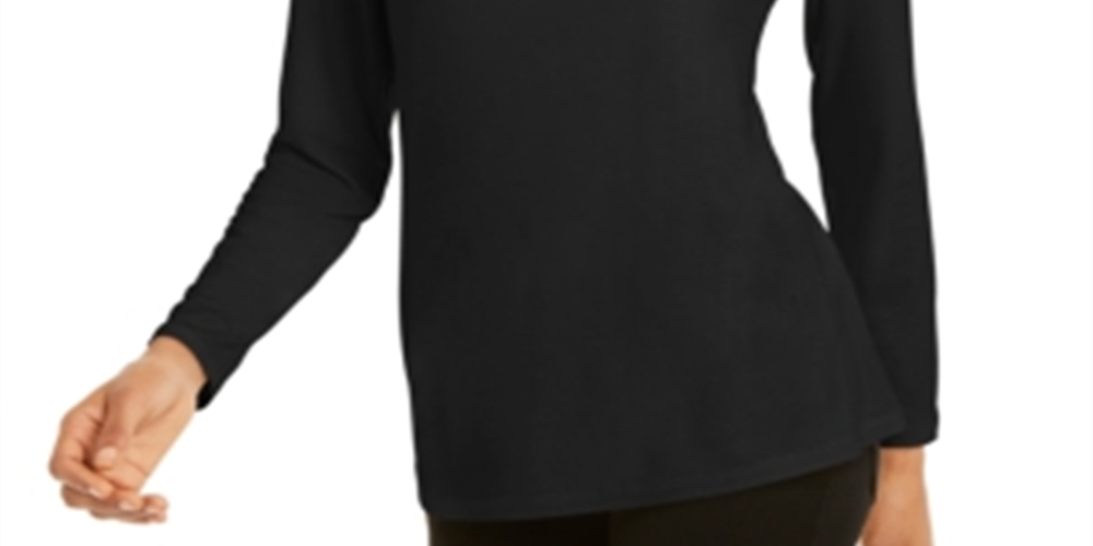 Alfani Women's Mock Neck Top Black Size Small