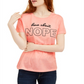 Love Tribe Junior's Nope Graphic T-Shirt Orange Size Large