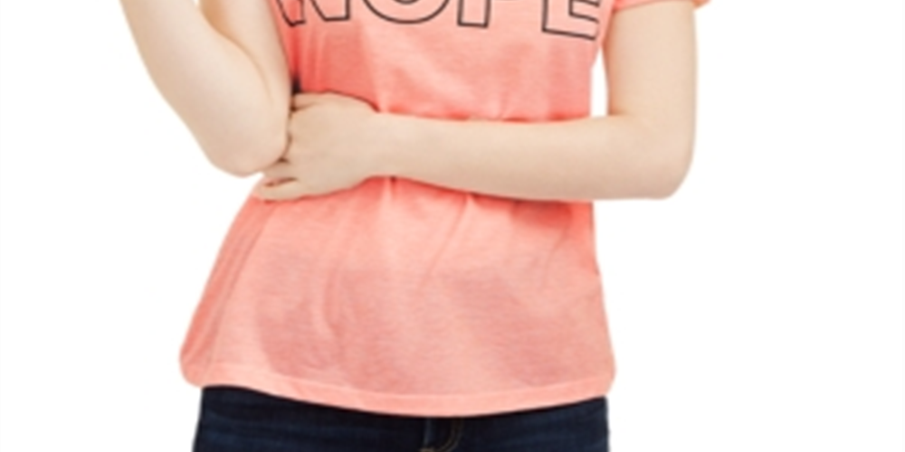 Love Tribe Junior's Nope Graphic T-Shirt Orange Size Large