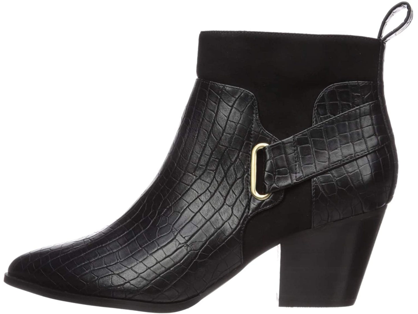 Bella Vita Women's Shoes Elektra 2 Crocodile Pointed Toe Ankle Fashion Boots Black Size 9.5M