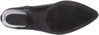 Bella Vita Women's Shoes Elektra 2 Crocodile Pointed Toe Ankle Fashion Boots Black Size 9.5M