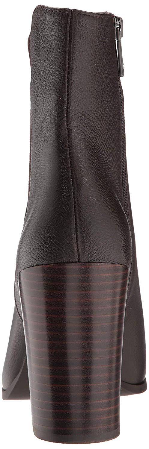 Kenneth Cole Women's Justin Leather Almond Toe Ankle Fashion Boots Brown Size 7.5 M