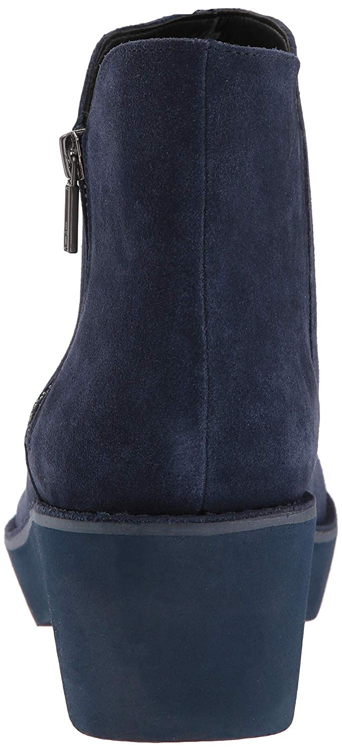 Kenneth Cole Reaction Women's Prime Leather Ankle Booties Blue Size 6 M