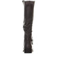Style & Co Women's Milah Leather Almond Toe Knee High Fashion Boots Charcoal Size 11W
