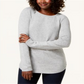 Karen Scott Women's Curved Hem Sweater Gray Size Medium
