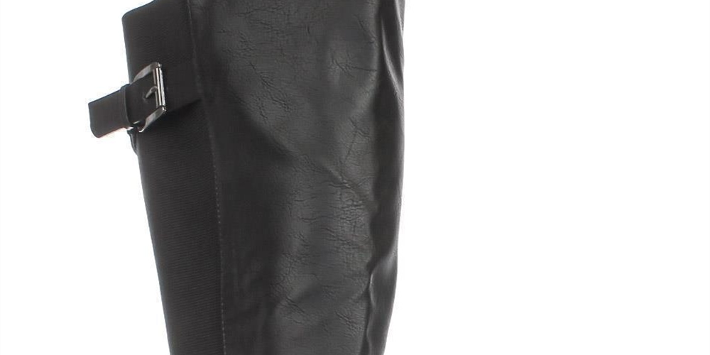 Thalia Sodi Women's Vada Faux Leather Over the Knee Riding Boots Black Size 7 M