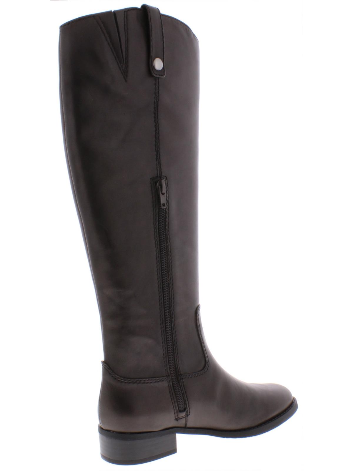 INC International Concepts Women's Fawne Leather Tall Riding Boots Gray Size 6.5 M