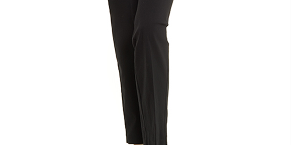 Alfred Dunner Women's Classics Tummy Control Pull on Straight Leg Pants White Size 10P