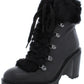 Guess Women's Galway Leather Faux Fur Ankle Boots Black Size 6 M