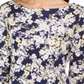 Charter Club Women's Pima Cotton Combo Print Top Navy Size S