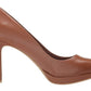 Calvin Klein Women's Russet Premda Nappa Heels -Brown Size 8 M