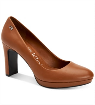 Calvin Klein Women's Russet Premda Nappa Heels -Brown Size 8 M