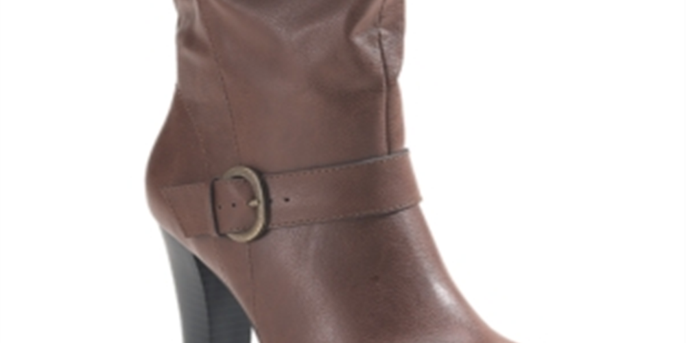 Style & Co Women's Sachi Faux Leather Mid Calf Boots Brown Size 10 M