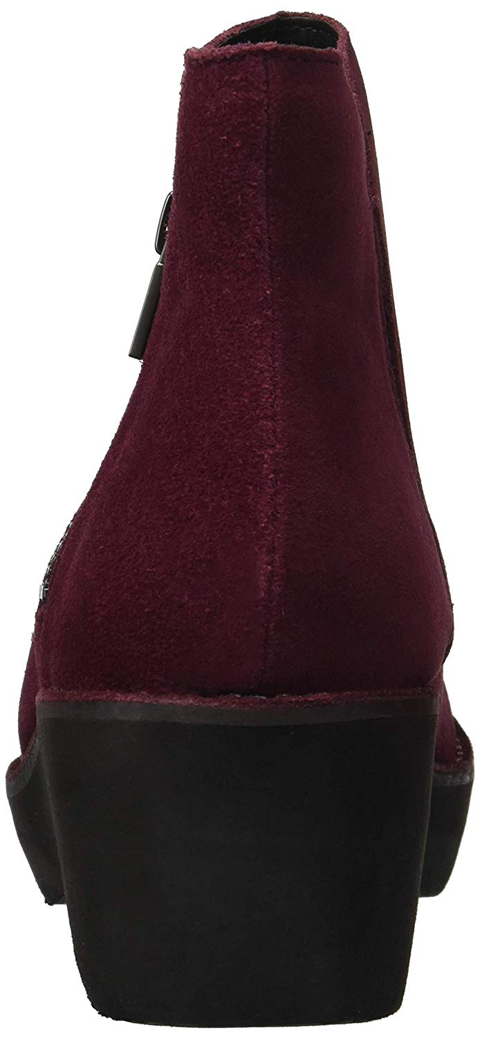 Kenneth Cole Reaction Women's Prime Closed Toe Ankle Fashion Boots Burgundy Size 5.5 M