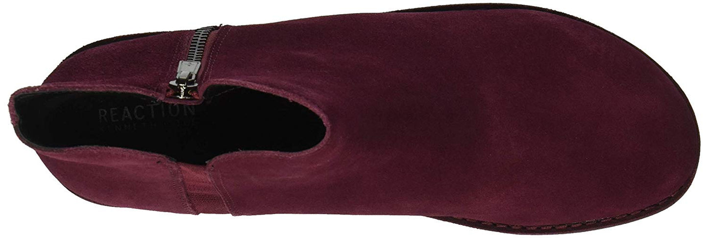 Kenneth Cole Reaction Women's Prime Closed Toe Ankle Fashion Boots Burgundy Size 5.5 M