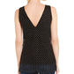 INC International Concepts Women's Rhinestone Sleeveless V Neck Sweater Black Size X-Small