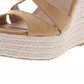 XOXO Women's Sabeen Faux Suede Sandals Espadrilles Sand Size 9.5M