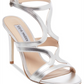 Steve Madden Women's Sidney Leather Open Toe Casual Shoes Silver Size 9.5 M