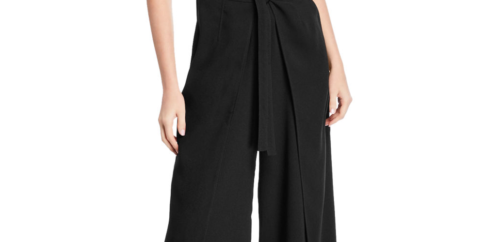 Joie Women's Jumpsuit Split-Leg Crop Midnight Blue Size 6