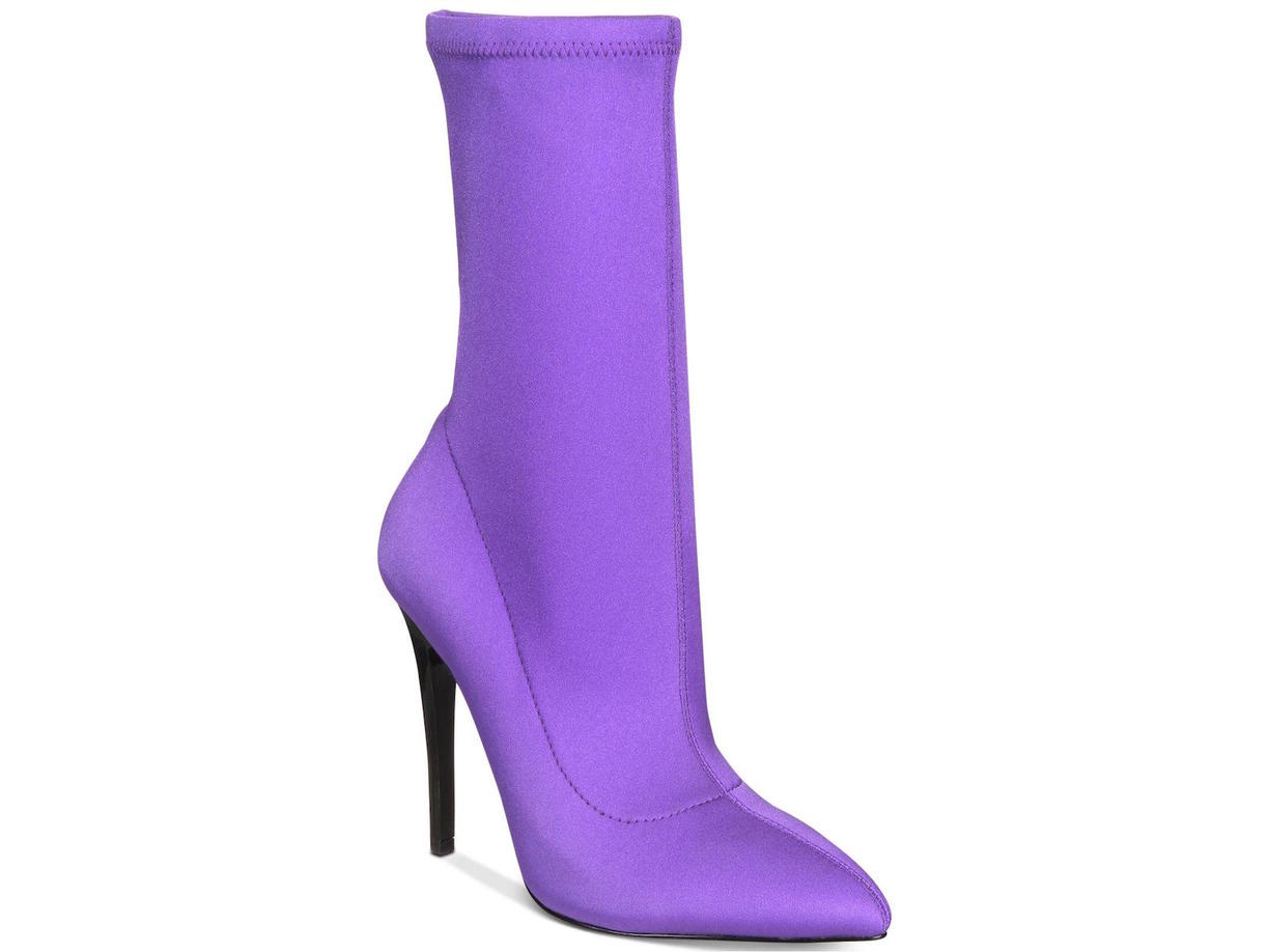 Call It Spring Womens Hailassi Pointed Toe Mid-Calf Fashion Boots Purple Size 8M