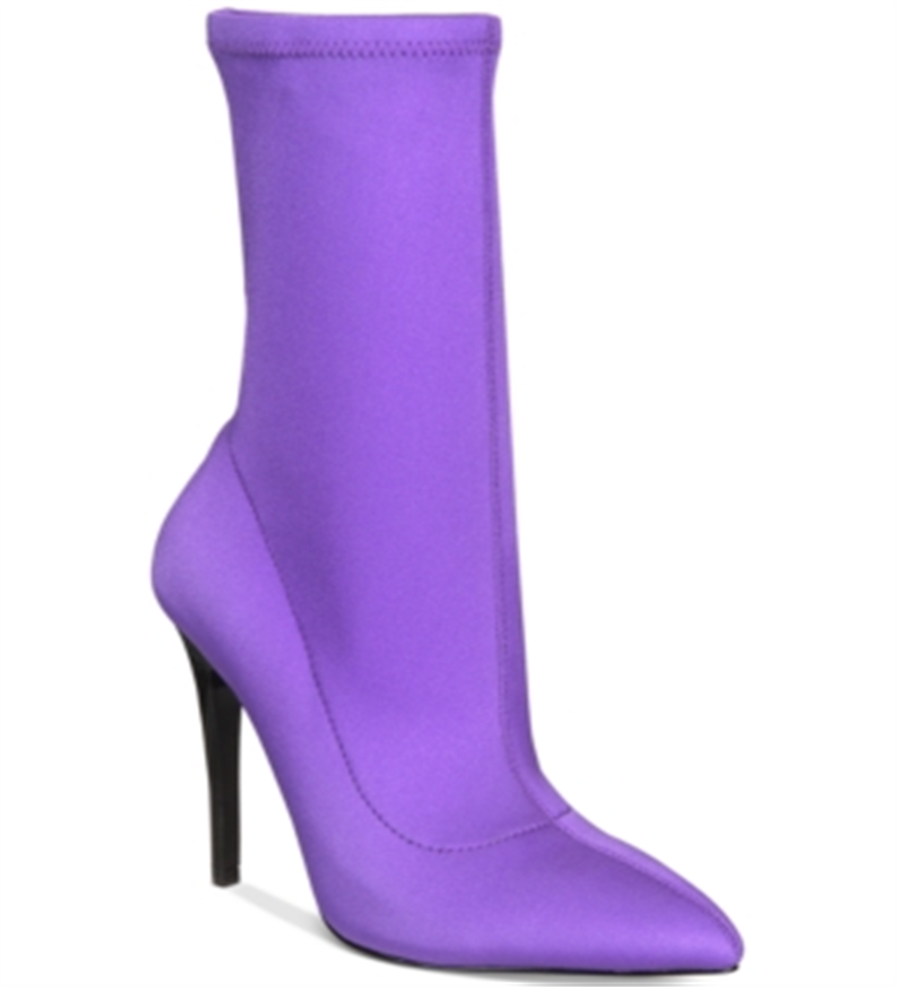 Call It Spring Womens Hailassi Pointed Toe Mid-Calf Fashion Boots Purple Size 8M