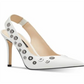Nine West Women's Pumps Tatin Leather Slingback White Size 8.5 M
