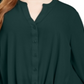 Inc Plus Twist-Front Shirt Green Size 2X