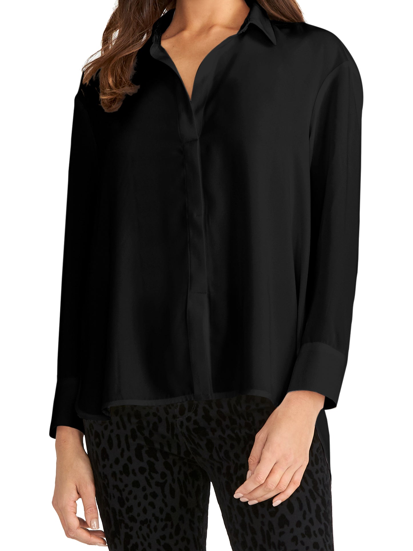 Rachel Roy Women's Knit Top Blouse Black Size Small