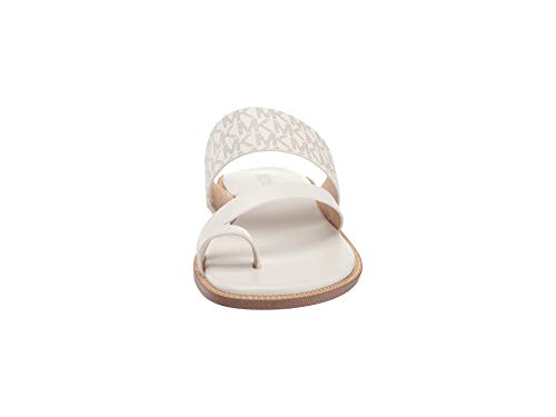 Michael Kors Women's Pratt Flat Sandal White Size 10