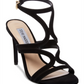Steve Madden Women's Sidney Heeled Sandal, black nubuck Size 9 M