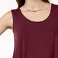 Jm Collection Scoop Neck Tank Top Wine Size M