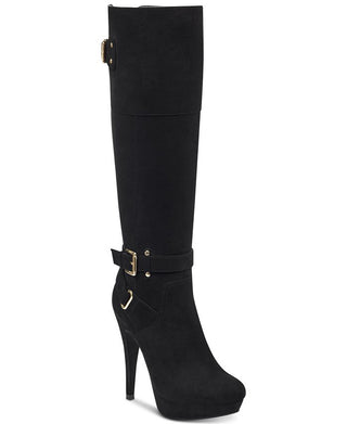Guess Women's Fabric Almond Toe Over Knee Fashion Boots Black  Size 8.5 M