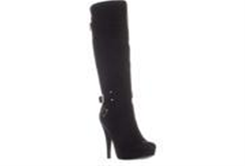 Guess Women's Fabric Almond Toe Over Knee Fashion Boots Black  Size 8.5 M