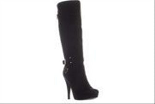 Guess Women's Fabric Almond Toe Over Knee Fashion Boots Black  Size 8.5 M