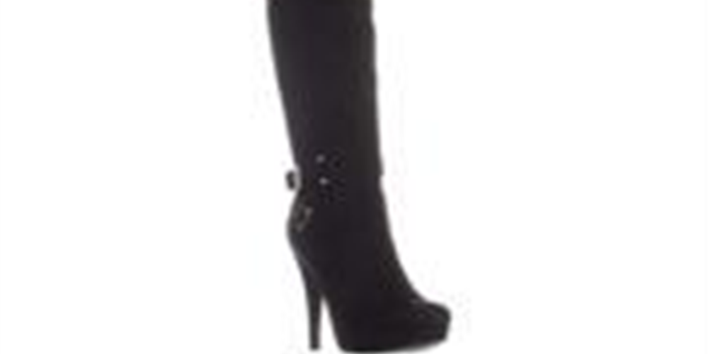 Guess Women's Fabric Almond Toe Over Knee Fashion Boots Black  Size 8.5 M