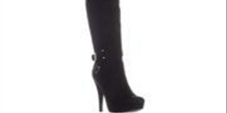 Guess Women's Fabric Almond Toe Over Knee Fashion Boots Black  Size 8.5 M