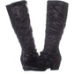 Bare Traps Womens Roz Fabric Almond Toe Knee High Fashion Boots Black Size 5 M