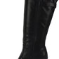 White Mountain Women's Smooth Polyurethane Rialto Cahoon Knee High Boot Black Size 9.5 M