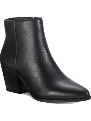 American Rag Womens Eryn Leather Heels Booties Black 10 M